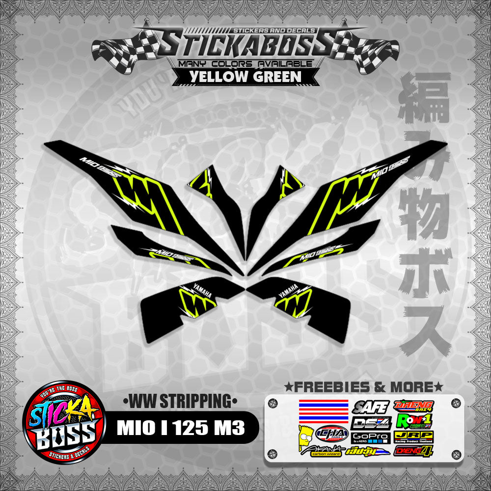 MIO I 125 M3 STICKER DECALS ( WW STRIPPING )【WITH FREEBIES】