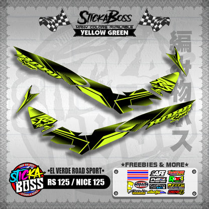 RS 125 / NICE 125 DECALS ( EL VERDE ROAD SPORT ) [ PREMIUM GLOSSY LAMINATED ]【WITH FREEBIES】