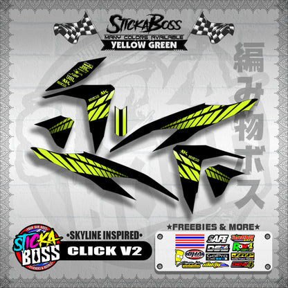 CLICK V2 DECALS ( SKYLINE INSPIRED )【WITH FREEBIES】