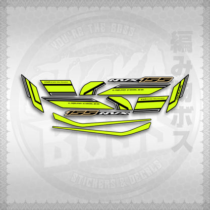 STICKER DECALS for AEROX 155 V2 MALAYSIAN (AV2NVSLCO) By STICKABOSS (SOFIE LAMINATED WATERPROOF)