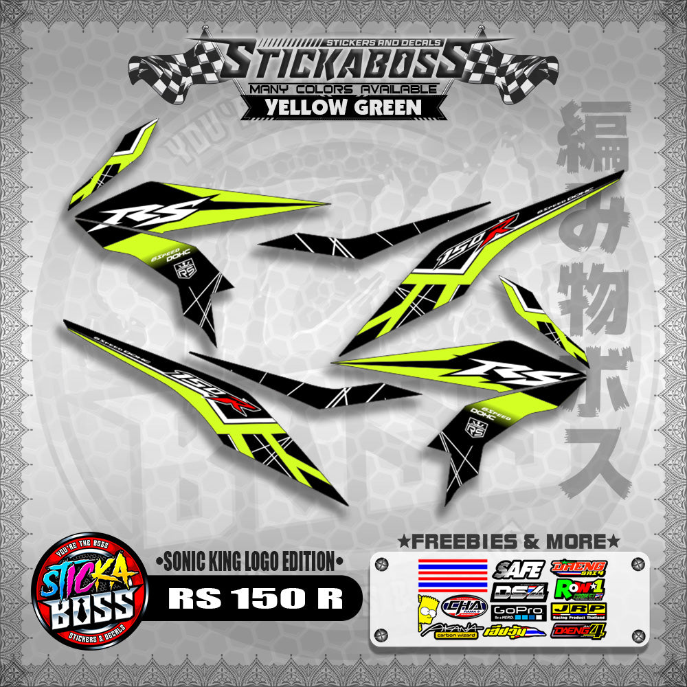 RS 150 R STICKER DECALS ( SONIC KING LOGO EDITION )【WITH FREEBIES】