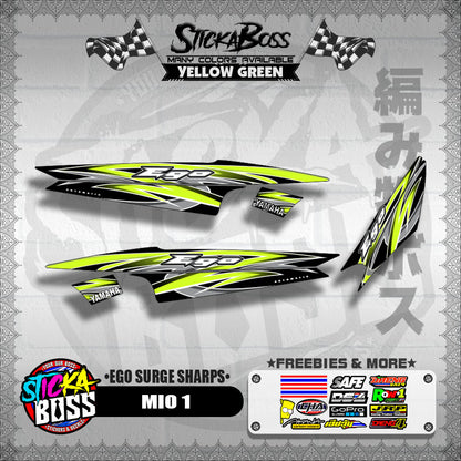 MIO 1 DECALS ( EGO SURGE SHARPS ) [ PREMIUM GLOSSY LAMINATED ]【WITH FREEBIES】
