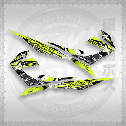 STICKER DECALS for RAIDER 150 REBORN CARB (RRCTHMATH04) By STICKABOSS (SOFIE LAMINATED WATERPROOF)
