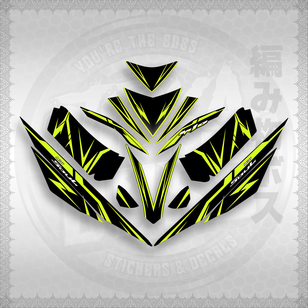 STICKER DECALS for MIO 4 (MIRGADE) By STICKABOSS (SOFIE LAMINATED WATERPROOF)