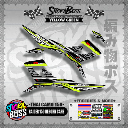 RAIDER 150 REBORN CARB DECALS ( THAI CAMO 150 )【WITH FREEBIES】