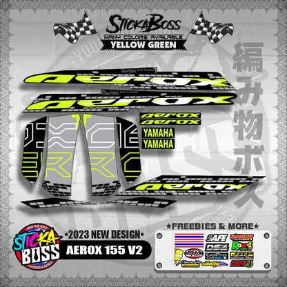 AEROX 155 V2 MALAYSIAN DECALS ( 2023 NEW DESIGN )【WITH FREEBIES】