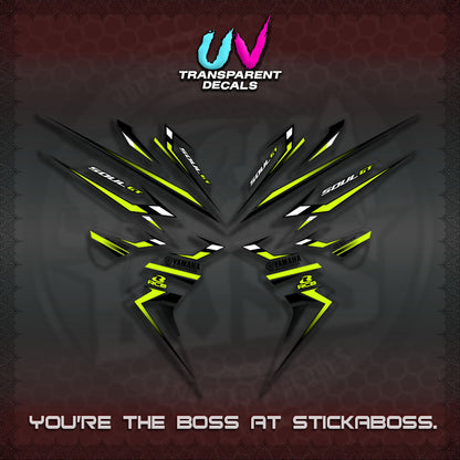 【PREMIUM UV PRINT】TRANSPARENT MIO SOUL i 115 GT INDO STRIPING DECALS (2026 DESIGN 001)By STICKABOSS