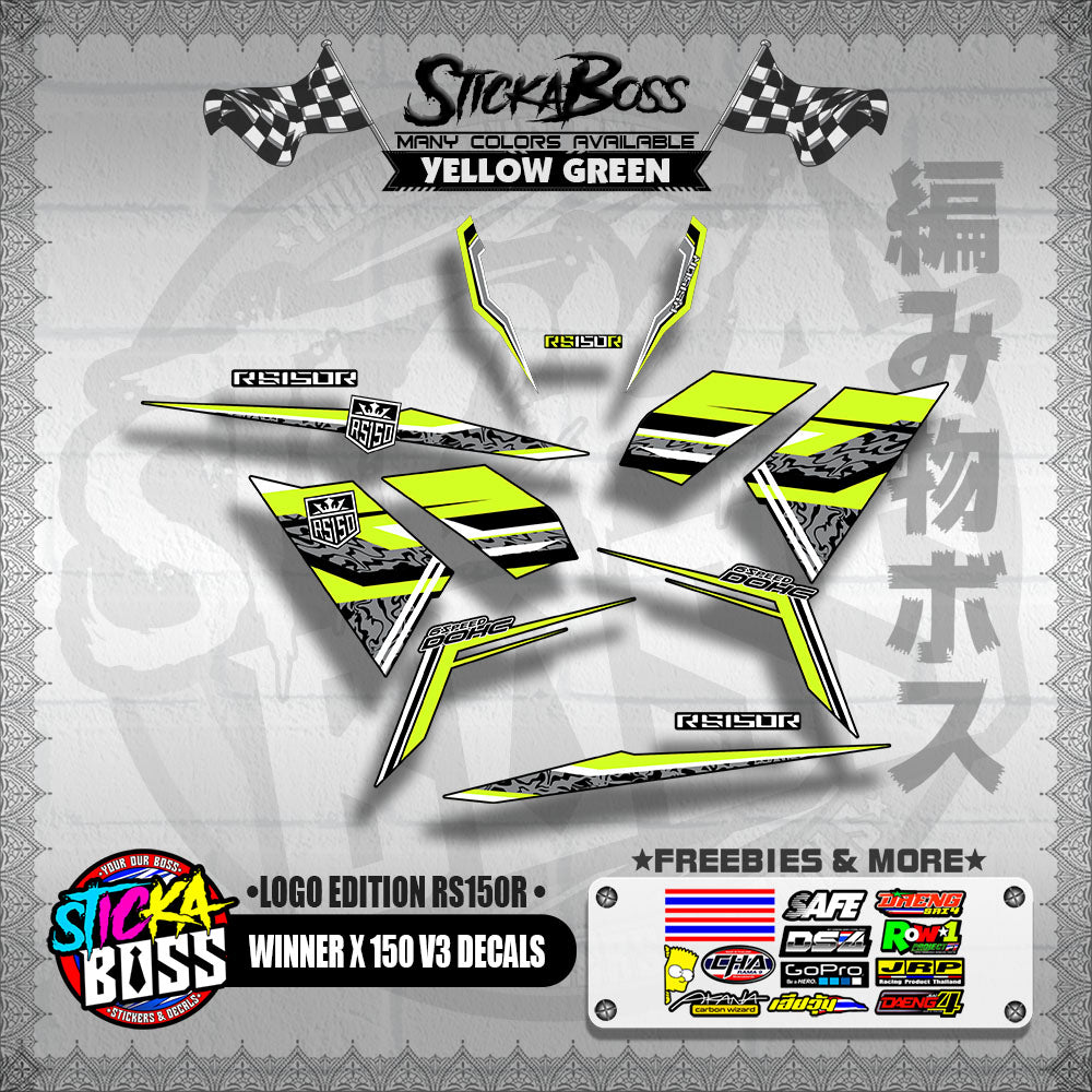 WINNER X 150 V3 DECALS ( LOGO EDITION RS150R )【WITH FREEBIES】