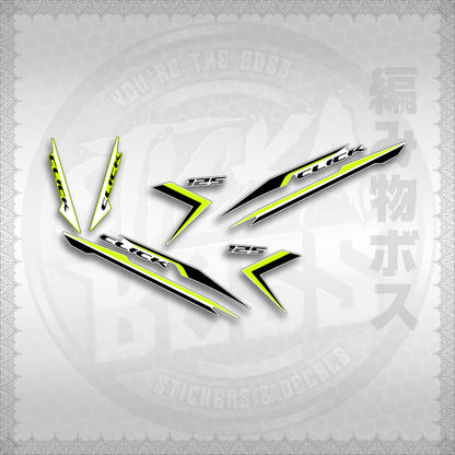 STICKER DECALS for CLICK 125 V3 (CV324NSTIN) By STICKABOSS (SOFIE LAMINATED WATERPROOF)