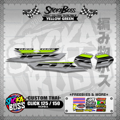 CLICK 125 / 150 DECALS ( CUSTOM THAI )【WITH FREEBIES】