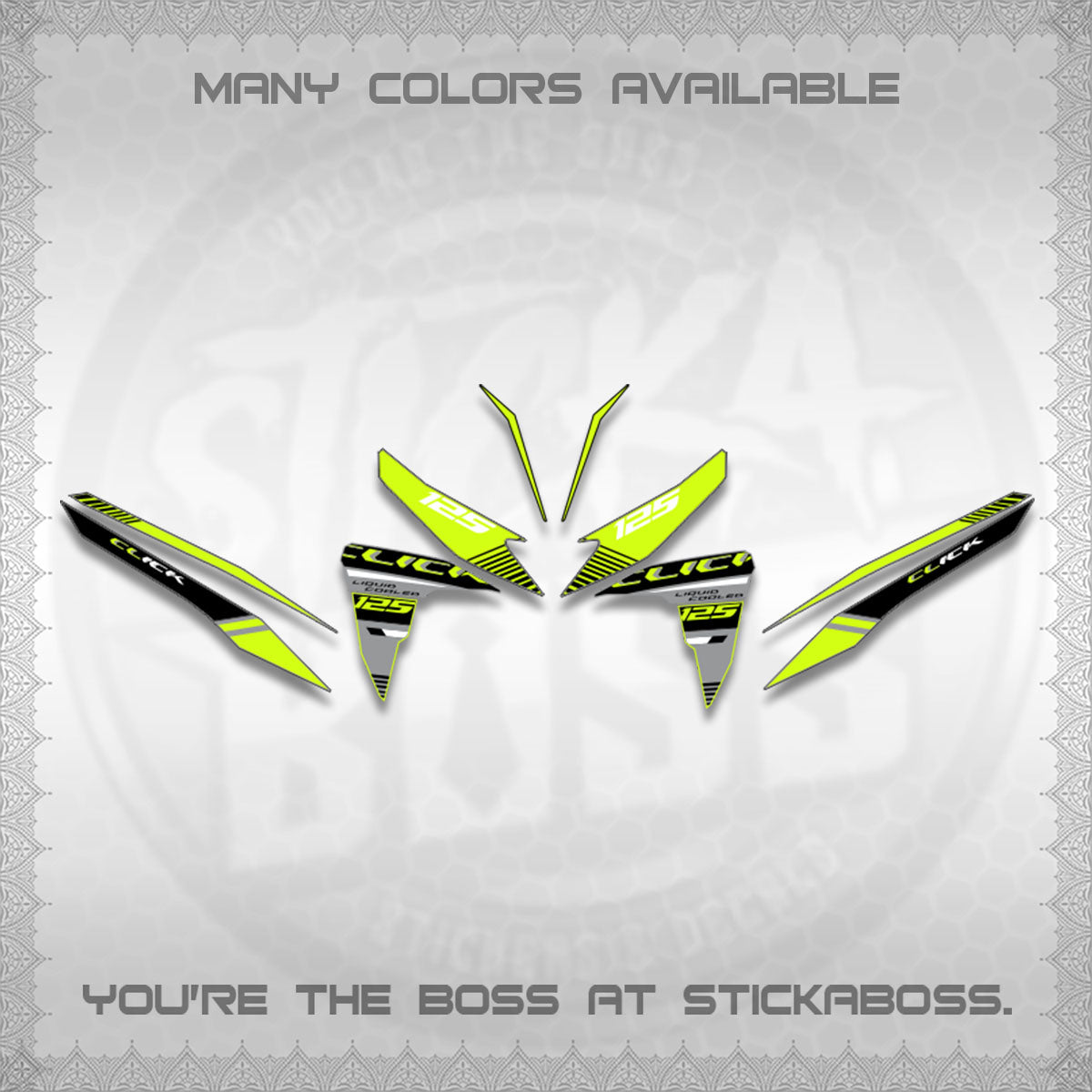 CLICK 125 V2 DECALS (2026 LIQUID COOLED DESIGN)STICKER DECALS BY STICKABOSS