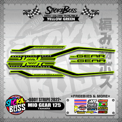 MIO GEAR 125 DECALS ( BODY STRIPE 2022 )【WITH FREEBIES】