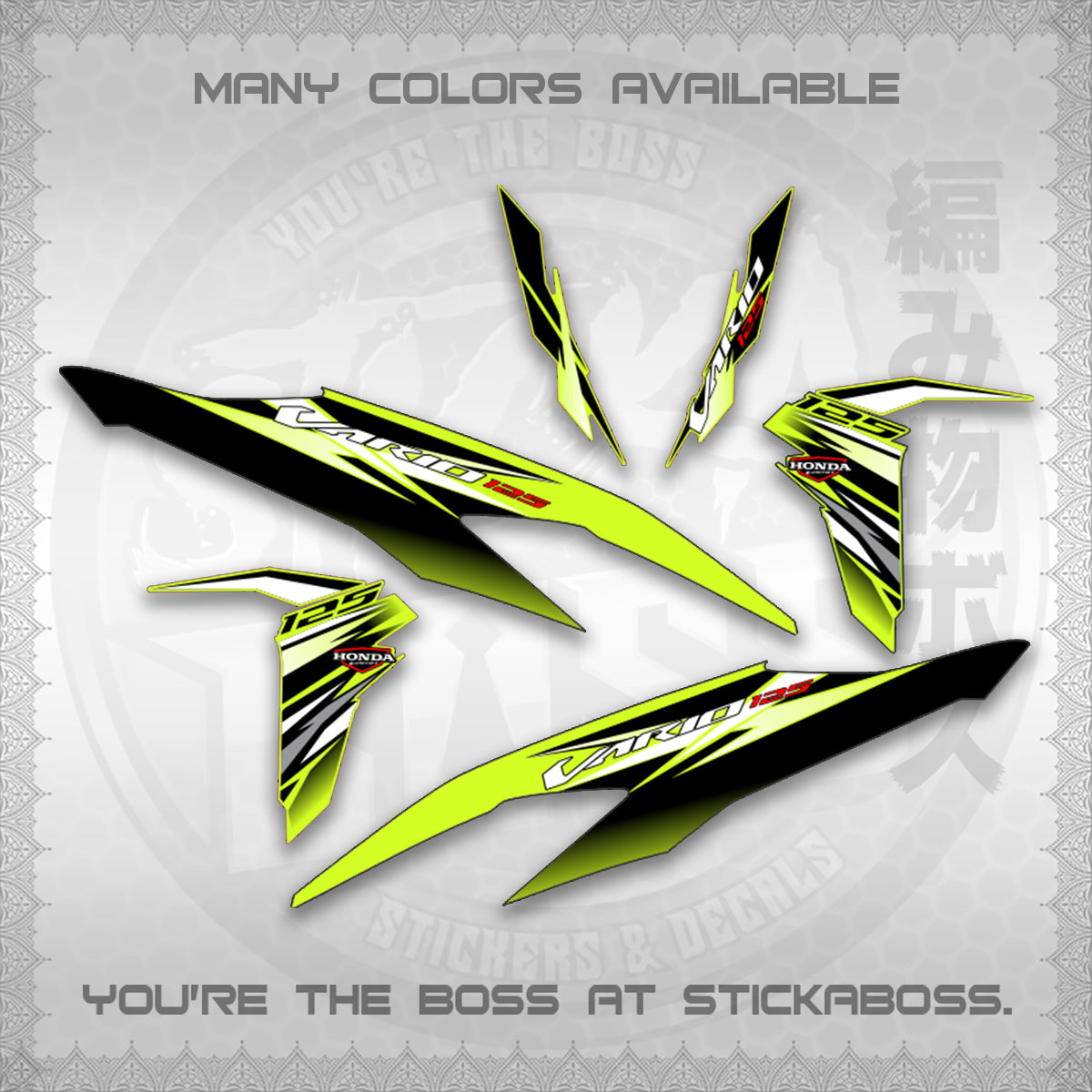 CLICK 125 V2 MALAY INDO CONCEPT ( VARIO STRIPING SLASH ) STICKER DECALS By STICKABOSS