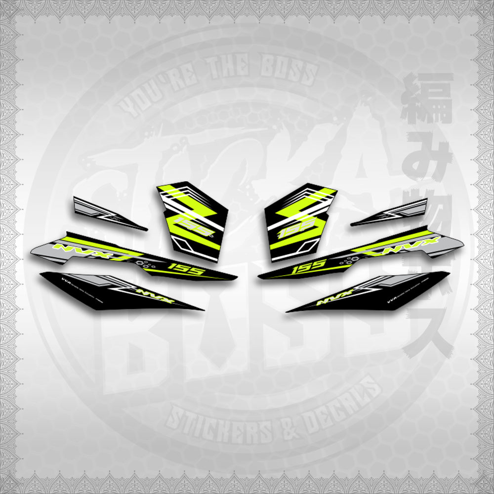 STICKER DECALS for AEROX V3 ALPHA TURBO INDO (AV3NVRAST) By STICKABOSS (SOFIE LAMINATED WATERPROOF)