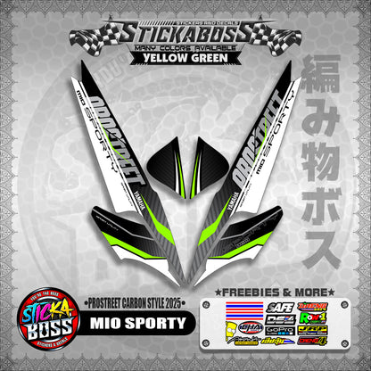 MIO SPORTY STICKER DECALS ( PROSTREET CARBON STYLE 2025 )【WITH FREEBIES】