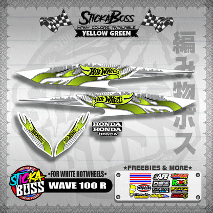 WAVE 100 R 2018 DECALS ( FOR WHITE HOTWHEELS )【WITH FREEBIES】