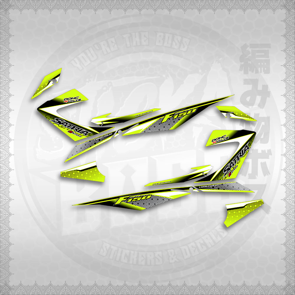 STICKER DECALS for RAIDER 150 REBORN CARB (RCCHEGR) By STICKABOSS (SOFIE LAMINATED WATERPROOF)