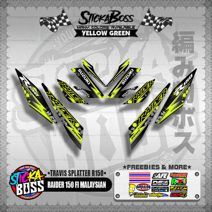 RAIDER 150 FI MALAYSIAN DECALS ( TRAVIS SPLATTER R150 )【WITH FREEBIES】