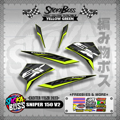 SNIPER 150 V2 DECALS ( EXCITER Y15ZR 2023 )【WITH FREEBIES】