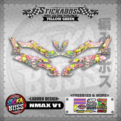 NMAX V1 STICKER DECALS ( LABUBU DESIGN )【WITH FREEBIES】