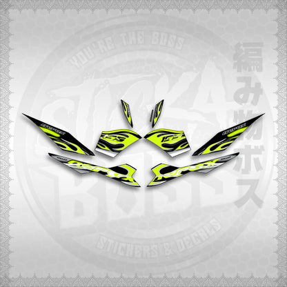 STICKER DECALS for AEROX V3 ALPHA TURBO INDO (AV311TRED) By STICKABOSS (SOFIE LAMINATED WATERPROOF)