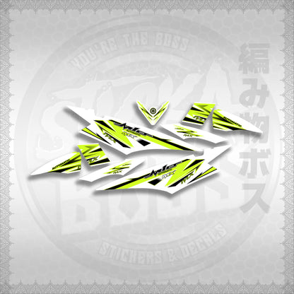 MIO SOUL I STRIPING CARBURETOR FOR WHITE STICKER DECALS By STICKABOSS (SOFIE LAMINATED WATERPROOF)