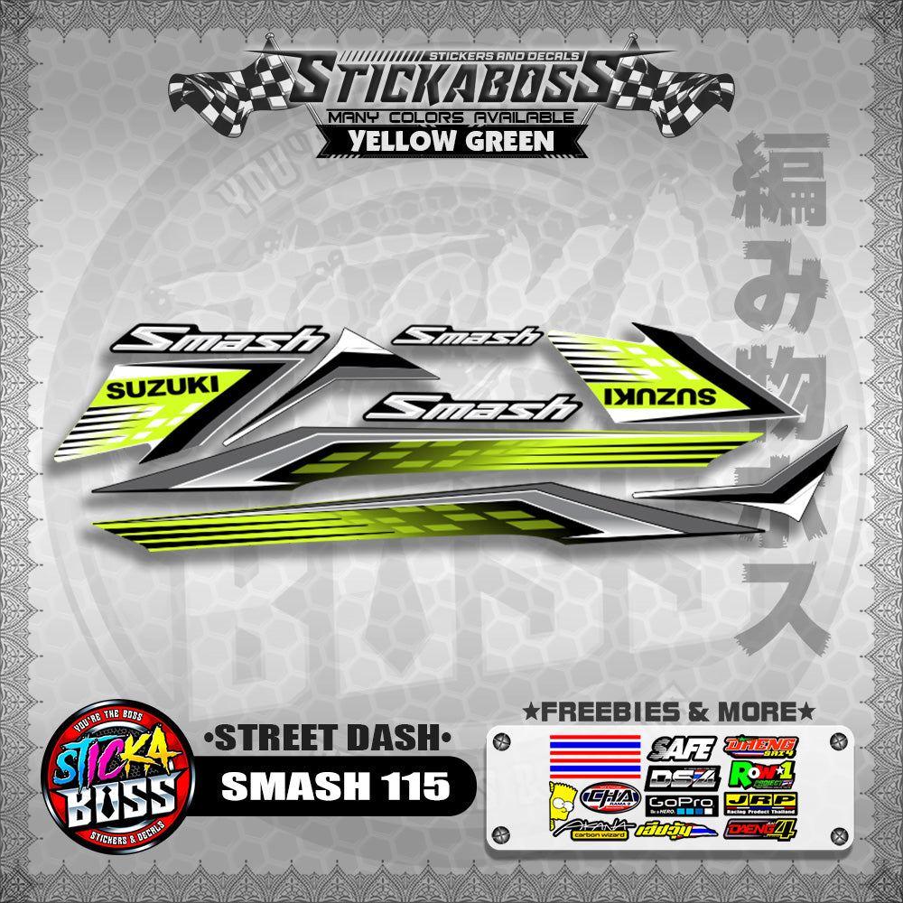SMASH 115 STICKER DECALS ( STREET DASH )【WITH FREEBIES】
