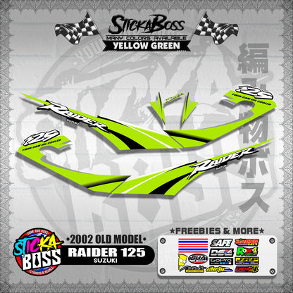 RAIDER 125 DECALS ( 2002 OLD MODEL )【WITH FREEBIES】