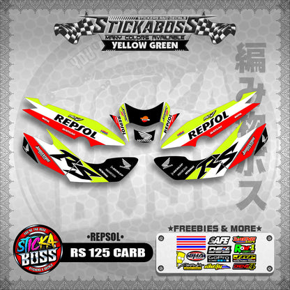 RS 125 CARB STICKER DECALS ( REPSOL )【WITH FREEBIES】