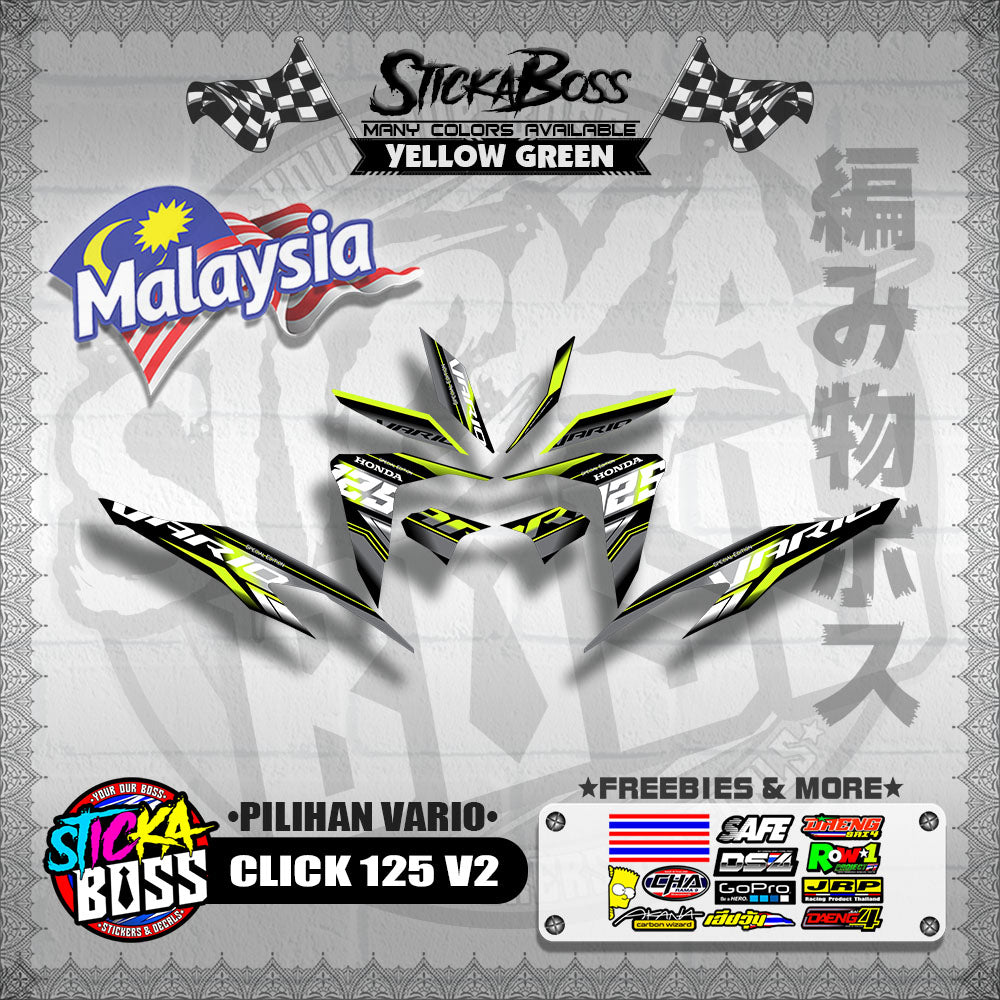 CLICK 125 V2 MALAYSIAN DECALS ( PILIHAN VARIO )