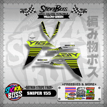 SNIPER 155 DECALS ( BATMAN STRIPE Y16ZR )【WITH FREEBIES】