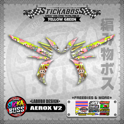 AEROX V2 STICKER DECALS ( LABUBU DESIGN )【WITH FREEBIES】