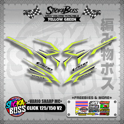 CLICK 125 / 150 V2 DECALS ( VARIO SHARP MC )【WITH FREEBIES】