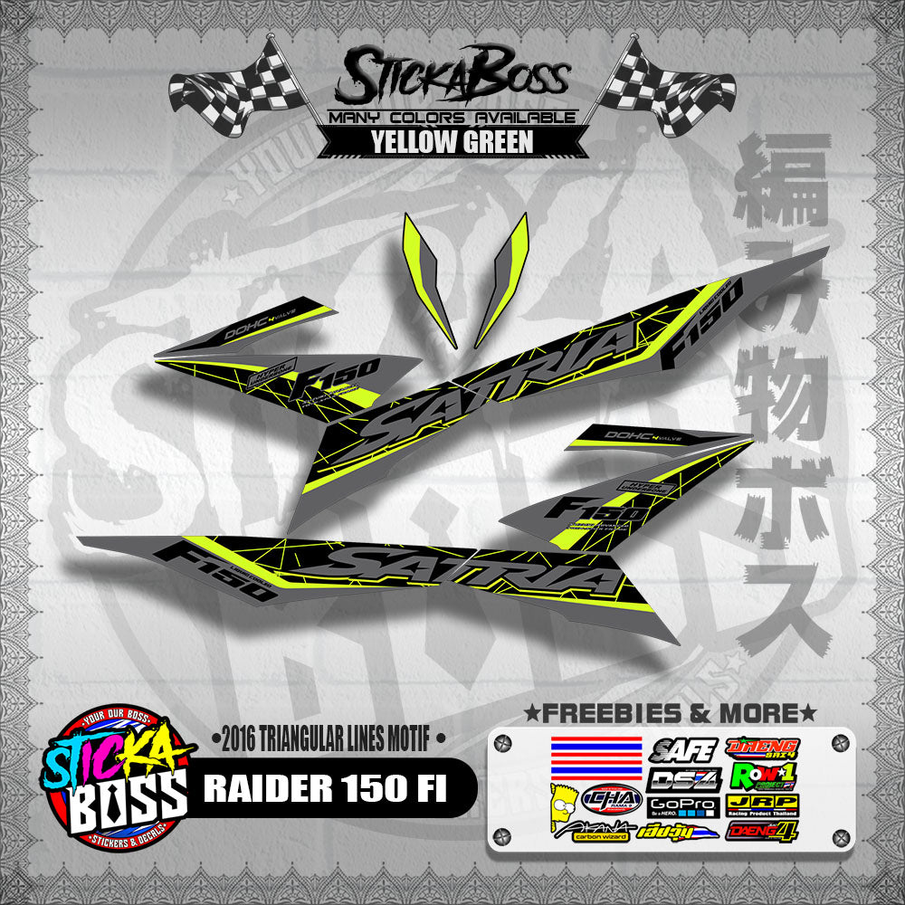 RAIDER 150 FI DECALS ( 2016 TRIANGULAR LINES MOTIF )【WITH FREEBIES】