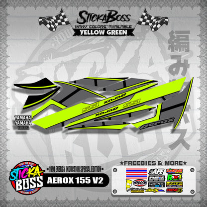 AEROX 155 V2 DECALS ( 1991 ENERGY INDUCTION SPECIAL EDITION )【WITH FREEBIES】