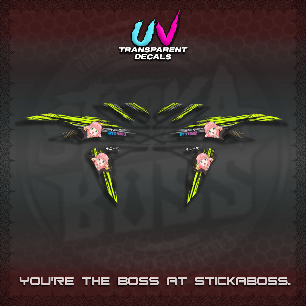 CLICK V2  UV TRANSPARENT DECALS (ANYA JAPAN NEW)STICKER DECALS By STICKABOSS