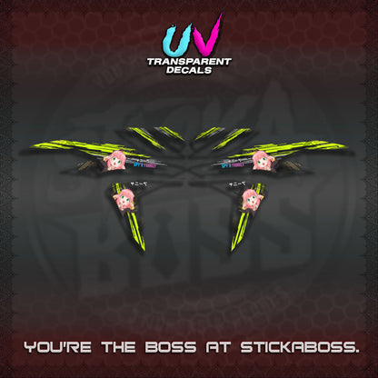 CLICK V2  UV TRANSPARENT DECALS (ANYA JAPAN NEW)STICKER DECALS By STICKABOSS