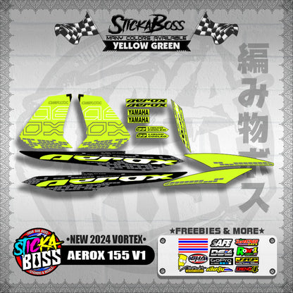 AEROX 155 V1 DECALS ( NEW 2024 VORTEX )【WITH FREEBIES】