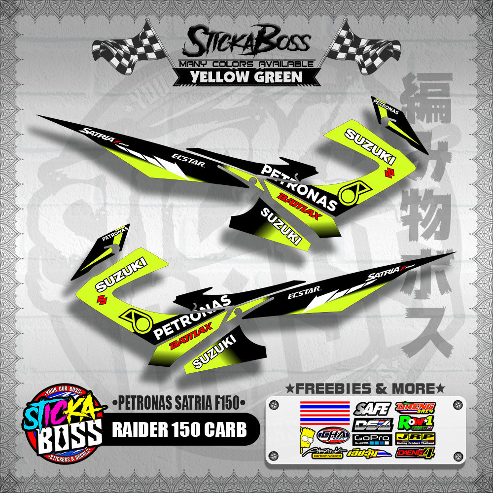 RAIDER 150 CARB DECALS ( PETRONAS SATRIA F150 )【WITH FREEBIES】