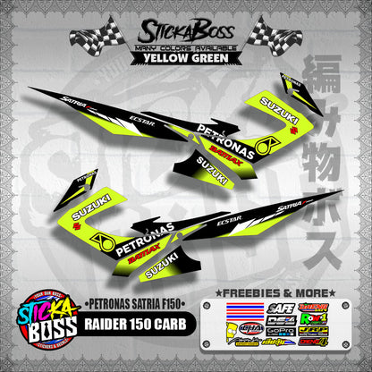 RAIDER 150 CARB DECALS ( PETRONAS SATRIA F150 )【WITH FREEBIES】