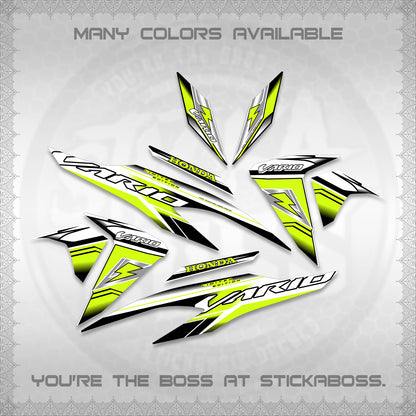 CLICK 125 V2 FOR WHITE VARIO DECALS (LIGHTNING DESIGN)STICKER DECALS By STICKABOSS (Copy) (Copy) (Copy) (Copy)