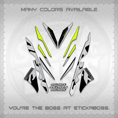 AEROX V3 ALPHA TURBO STOCK DECALS (STOCK DESIGN 2026)STICKER DECALS By STICKABOSS