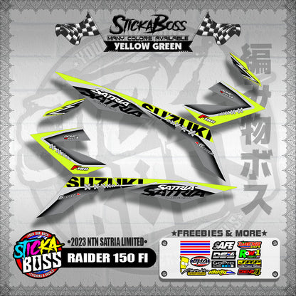 RAIDER 150 FI DECALS ( 2023 NTN SATRIA LIMITED )【WITH FREEBIES】