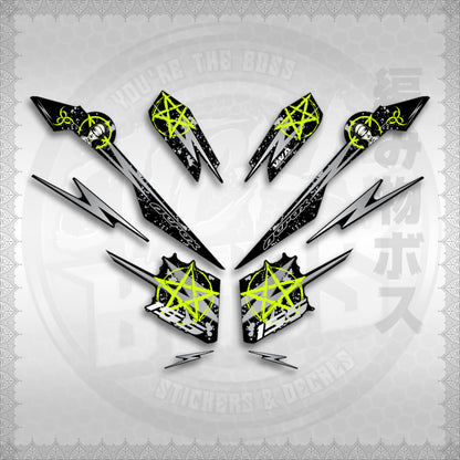 STICKER DECALS for AEROX V3 ALPHA TURBO INDO (AV3STLASA) By STICKABOSS (SOFIE LAMINATED WATERPROOF)