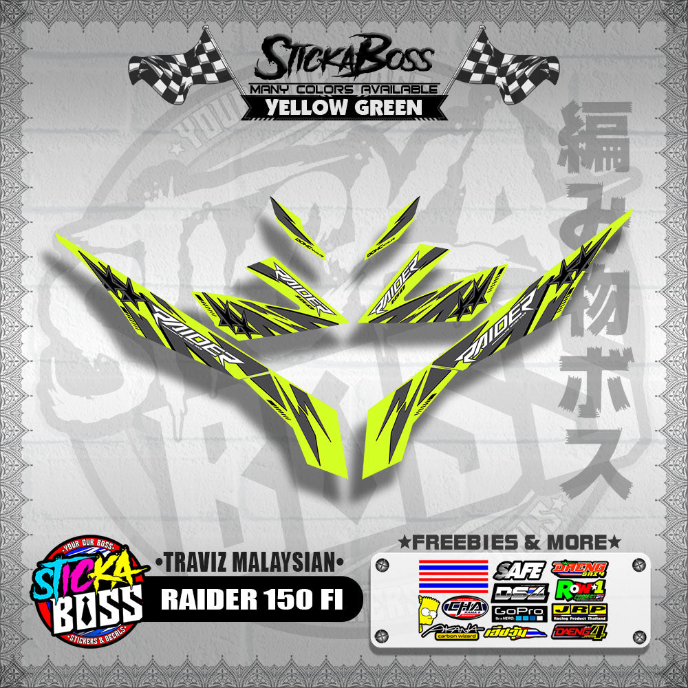 RAIDER 150 FI DECALS ( TRAVIZ MALAYSIAN )【WITH FREEBIES】