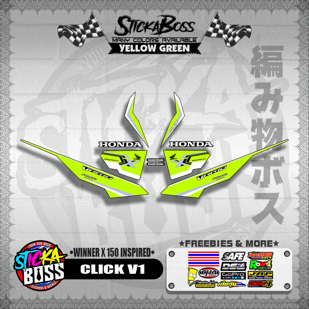 CLICK V1 DECALS ( WINNER X 150 INSPIRED )【WITH FREEBIES】