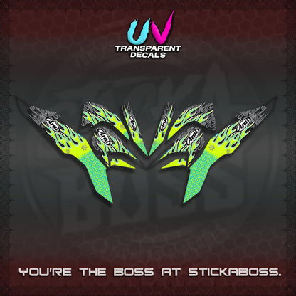 【PREMIUM UV PRINT】TRANSPARENT CLICK 125 V3  DECALS(ARAI API NEW TERBARU DESIGN)By STICKABOSS