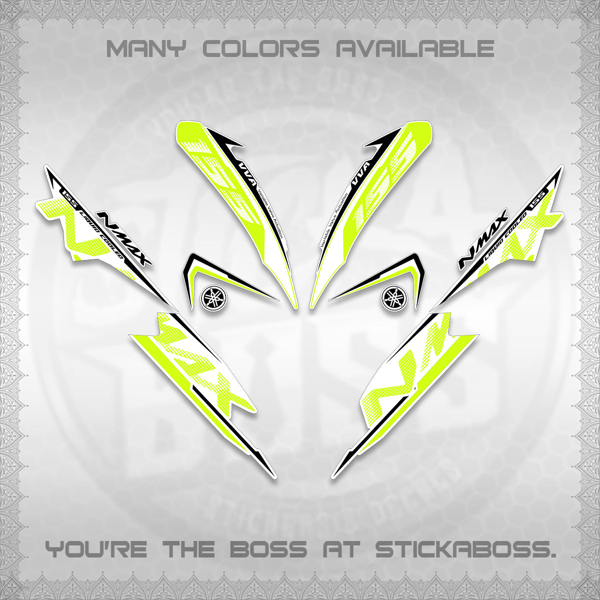 NMAX V1 THAI FOR WHITE DECALS (2020 DESIGN) STICKER DECALS By STICKABOSS