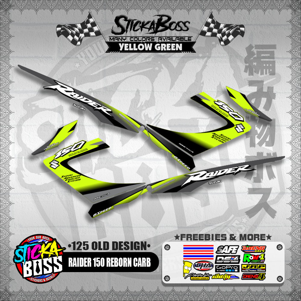 RAIDER 150 REBORN CARB DECALS ( 125 OLD DESIGN )【WITH FREEBIES】