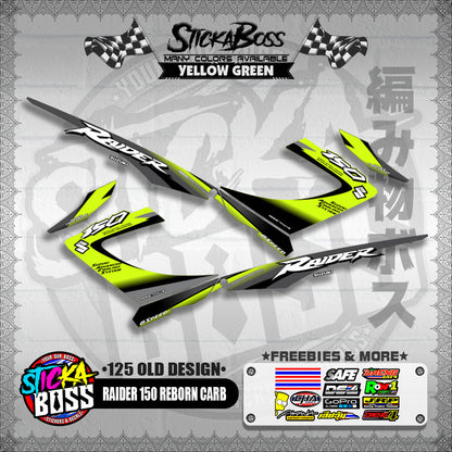 RAIDER 150 REBORN CARB DECALS ( 125 OLD DESIGN )【WITH FREEBIES】